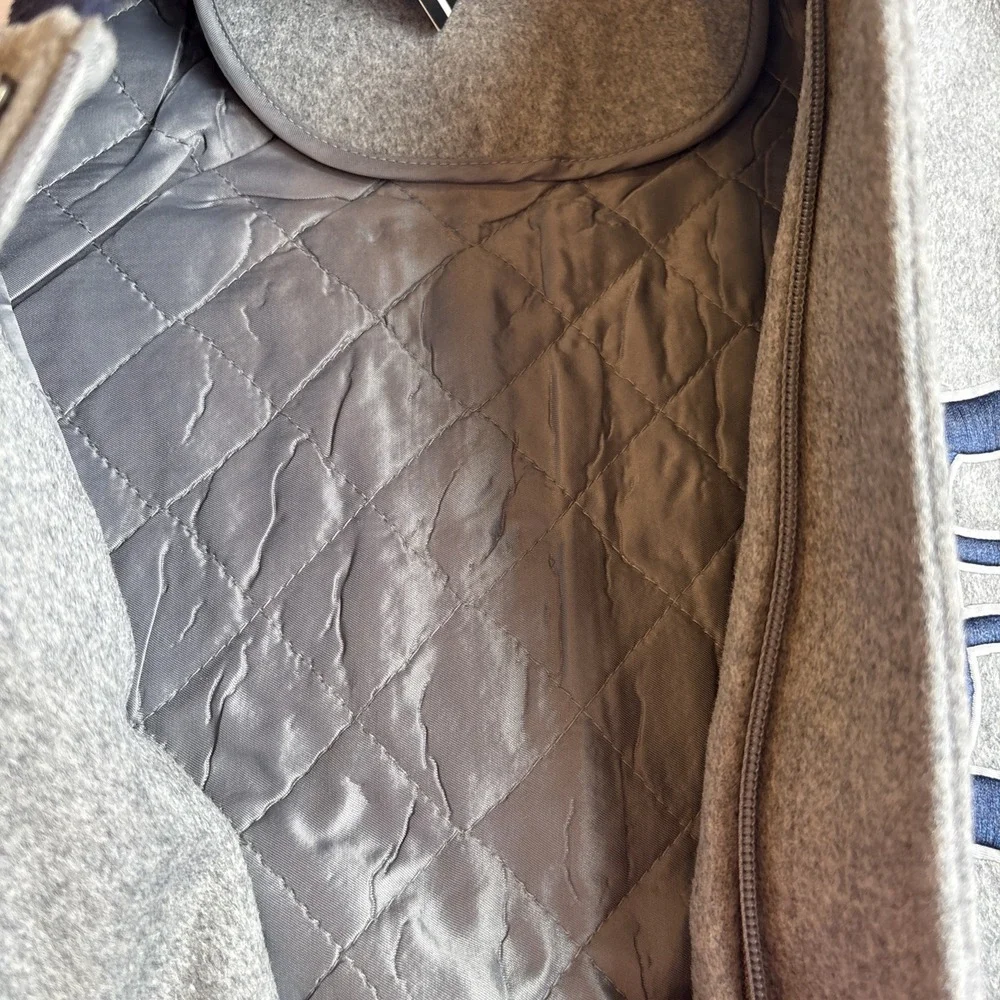 MLB Detroit Tigers Retro Classic Men's Rib Grey Wool Varsity Jacket Sz LARGE NWT